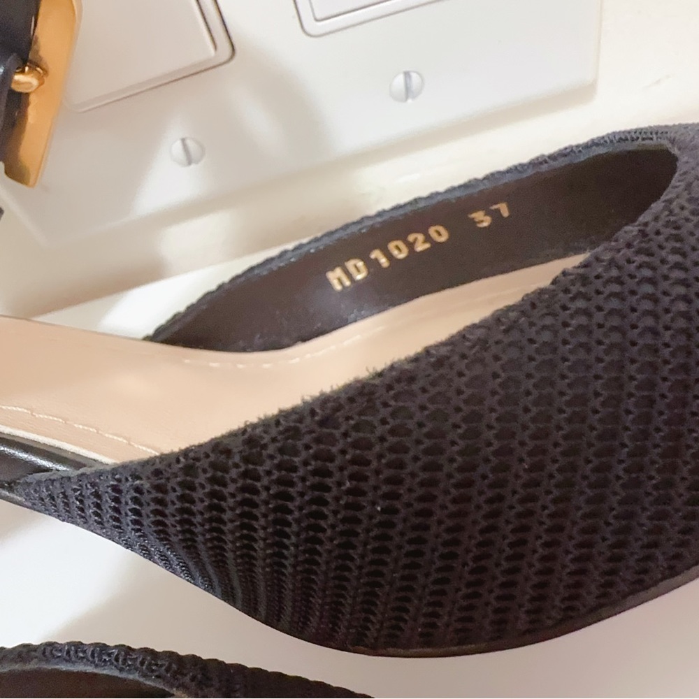 CHRISTIAN DIOR Technical Fabric Calfskin D-Dior Heeled Mule - Picture 6 of 11